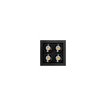 BLACK FOSTER MICRO RECESSED 2X2 потолочный встраиваемый светильник, Arkoslight