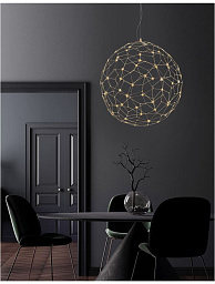 9288080 Nova Luce Sole подвесной светильник с ажурным сферическим плафоном из металлических нитей