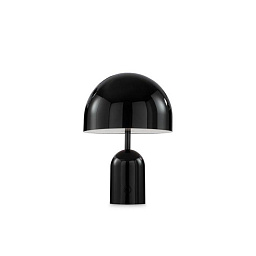 BEPO01BLUN Tom Dixon Bell переносной светильник с купольным абажуром черного цвета и цилиндрическим основанием