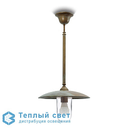 1344 Moretti Luce Trasimeno уличный потолочный светильник на штанге с металлическим отражателем и стеклянной колбой
