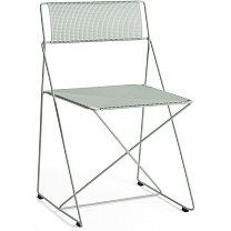 X-Line Chair, сиденье и спинка сталь с порошковым покрытием, бледная липа (pale linden) / каркас сталь с порошковым покрытием в цвет