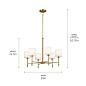 Ali 28" 6 Light Chandelier Brushed Natural Brass люстра 52500BNB Kichler