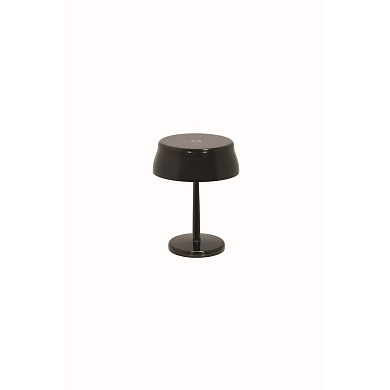 LD1081D3 Zafferano Настольная лампа на батарейках SISTER LIGHT MINI IP65, глянцевая, жемчужно-черная, с регулировкой яркости