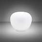 F07B43 01 Fabbian Lumi Mochi TL LED M настольный светильник с белым стеклянным плафоном белый — фото 1