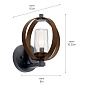 Grand Bank 10" 1 Light Wall Light Auburn Stained Wood and Distressed Black уличный настенный светильник 59065AUB Kichler — фото 2