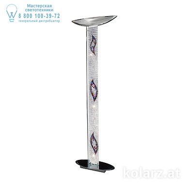 Kolarz DELPHI 2252.41.5.Ki.Ag торшер хром длина 60cm ширина 26cm высота 185cm 4 лампы cветодиодная лампа с регулировкой яркости