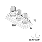 100059 9210 B-B Delta Light GRID Встраиваемый светильник Micro In 3 — фото 1