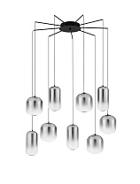 Triac Dimmable Gradient Smokey Gray Glass Matt Black Metal LED 36Watt 220-240Volt 2160 Lm IP20 3000K D:82 H:145 cm