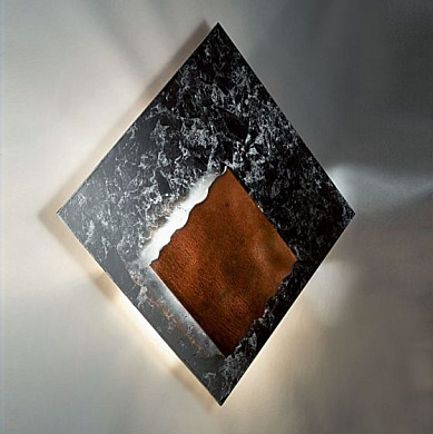Piastra Icone Накладное бра квадратный Brown, Silver i-c-0155