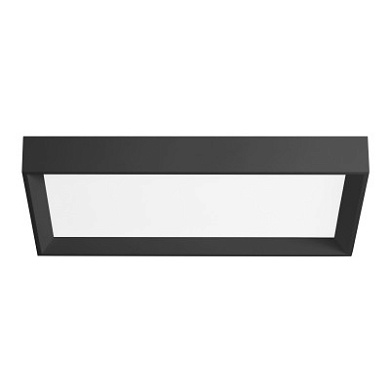 9016 Linea Light Tara AP PL LED S малый прямоугольный потолочный и настенный светильник матовый чёрный