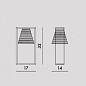 09135AZ Kartell Light Air TL sculturata геометрическая настольная лампа голубой — фото 3