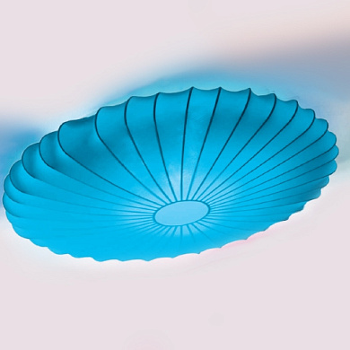 настенно-потолочный светильник с рифленым плафоном синего цвета