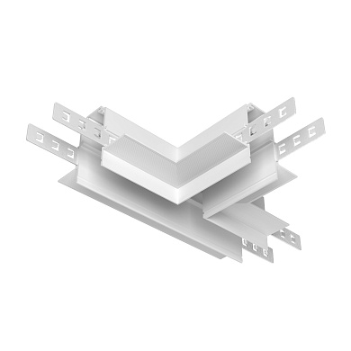 соединительный угол белого цвета для встроенной магнитной трековой системы 23mm Exility