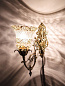 Ornate Brass &amp; Cut Glass Single Wall Sconce бра FOS Lighting JalAntq-JaipurGhanti-WL1