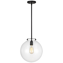 Kate One Light Sphere Pendant полуночный черный с прозрачным стеклом
