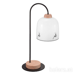 A1352.71.Gr.100 Kolarz Chalet настольная лампа с колоколообразным белым плафоном