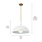 Fira 1 Light Pendant White подвесной светильник 52477WH Kichler — фото 9