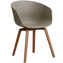 About A Chair AAC 22, основание орех, лак на водной основе / корпус полипропилен, хаки