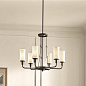Vetivene 6 Light Chandelier Textured Black люстра 52451BKT Kichler — фото 4