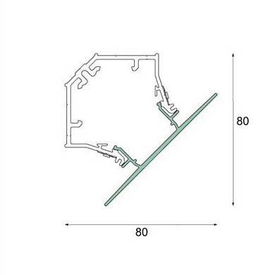 93600109 Modular  Como Corner straight cover white struc/m