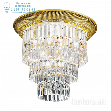 Kolarz MILORD CRYSTAL 0346.14L.3 потолочный светильник золото 24 карата ø50cm высота 46cm 1+3 лампы e27+e14