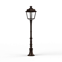 150029046 Roger Pradier Place Des Vosges Evolution садовый фонарь на стойке с куполообразным плафоном коричневого оттенка