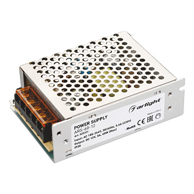 025331 Arlight блок питания ARS-60-12 (12V, 5A, 60W)