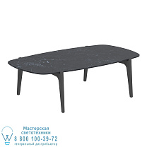 СТОЛИК ДЛЯ ЧАЯ 120X65CM АНТРАЦИТОВАЯ КЕРАМИКА BIANCO STATUARIO Royal Botania