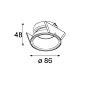 Lotis 86 IP55 for LED GE встраиваемый в потолок светильник Modular