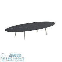 ВЫСОКИЙ СТОЛ STYLETTO 320X140CM С АЛЮМИНИЕВЫМИ НОГАМИ ГРИБНАЯ КЕРАМИЧЕСКАЯ СТОЛ NERO MARQUINA Royal Botania