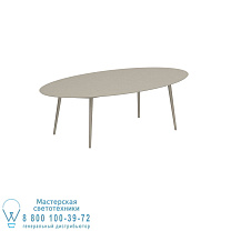 STYLETTO СТАНДАРТНЫЙ ОБЕДЕННЫЙ СТОЛ 250X130CM АЛЮМИНИЕВЫЕ НОЖКИ ПЕСОЧНО-КЕРАМИЧЕСКАЯ СТОЛЕШНИЦА ЖЕМЧУЖНО-СЕРЫЙ Royal Botania