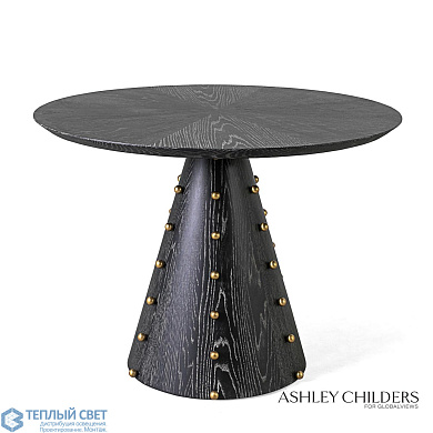 Spheres Center Table-Ebony Cerused Oak-40 Dia Global Views стол