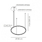 SPULA090LEDANIN Axolight U Light 90 SP RE LED встраиваемая люстра антрацит — фото 3