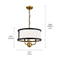 Heddle 3 Light Chandelier Natural Brass and Textured Black люстра 52465NBR Kichler — фото 10