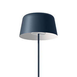 CA057FLUMDD Linea Light Group Delfi торшер металлический с синим купольным абажуром