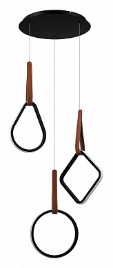 подвесной светильник с несколькими кольцевыми подвесами различной формы