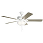 52" Basics Pro Select Fan White люстра-вентилятор 330017WH Kichler — фото 1