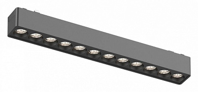 магнитный прямоугольный трековый светильник черного корпуса для магнитного трека 48V