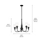 Melis 5 Light Chandelier Black люстра 52468BK Kichler — фото 10