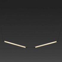 LUMINA 600 2L Black curved pendant 24W 2700K DALI