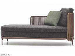 Tape cord outdoor Уличная кушетка с тканевой обивкой Minotti