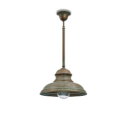 1594 Moretti Luce Mill уличный подвесной светильник с металлическим абажуром на цепи