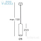 Kolarz TUBE A1347.31.Ag/23 подвесной светильник серебро ø8cm высота 23.5cm мин. высота 150cm 1 лампа gx53