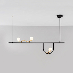 1104010A Artemide Yanzi подвесной светильник с шаровыми источниками света на горизонтальной штанге