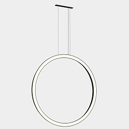 CP5B-00X9AZDU05 Leds C4 Circular подвесной овальный светильник с двойными кольцами черный
