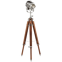 Montauk Search Light Floor Lamp махагон и полированный никель