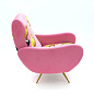 SE16079 Seletti Toiletpaper - Furniture Кресло-туалетная бумага - розовое - помада — фото 4
