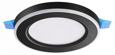 встраиваемый потолочный светильник круглый черного цвета