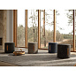 1827-0100 Bjrk Design House Stockholm Серый пуф цилиндрической формы в светлом оттенке — фото 3