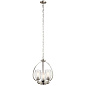 Tuscany 21" 3 Light Mini Chandelier with Clear Seeded Glass Brushed Nickel люстра 44059NI Kichler — фото 1